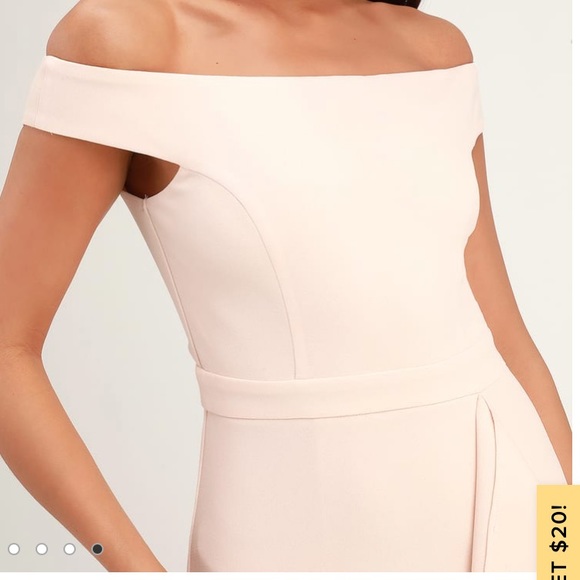 Ivory off the shoulder gown - Picture 2 of 6